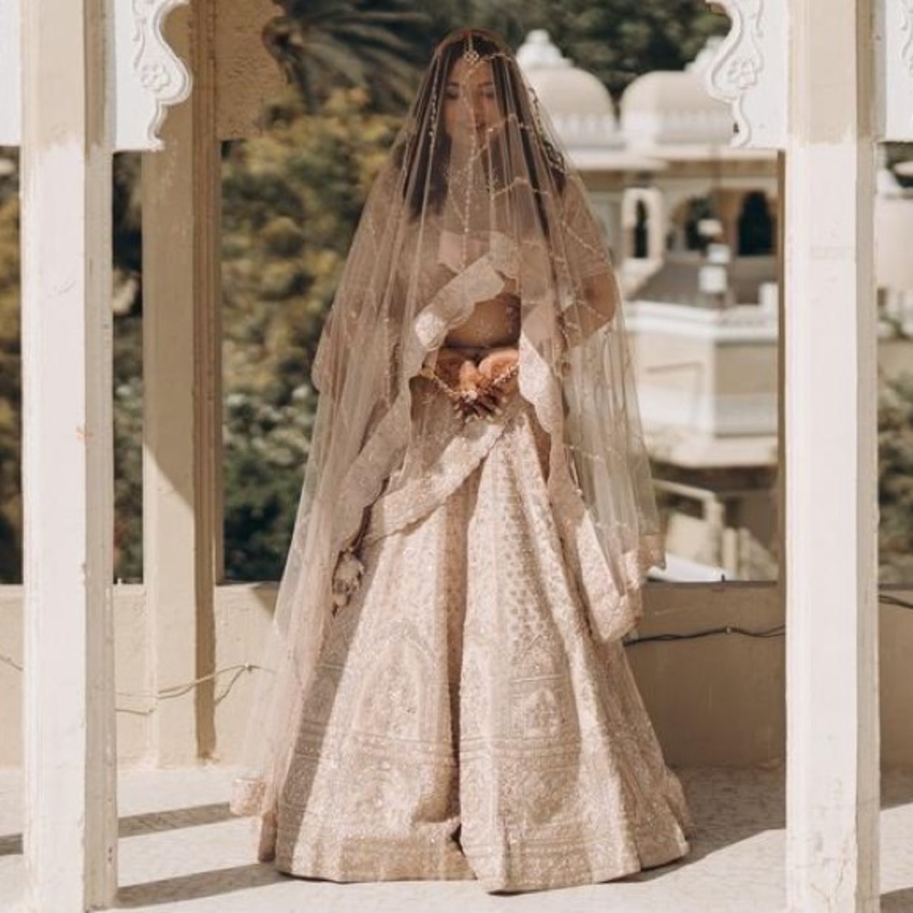 Designer Inspired Peach Bridal Lehenga